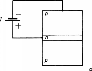 a. Batteri mellom basis og kollektor